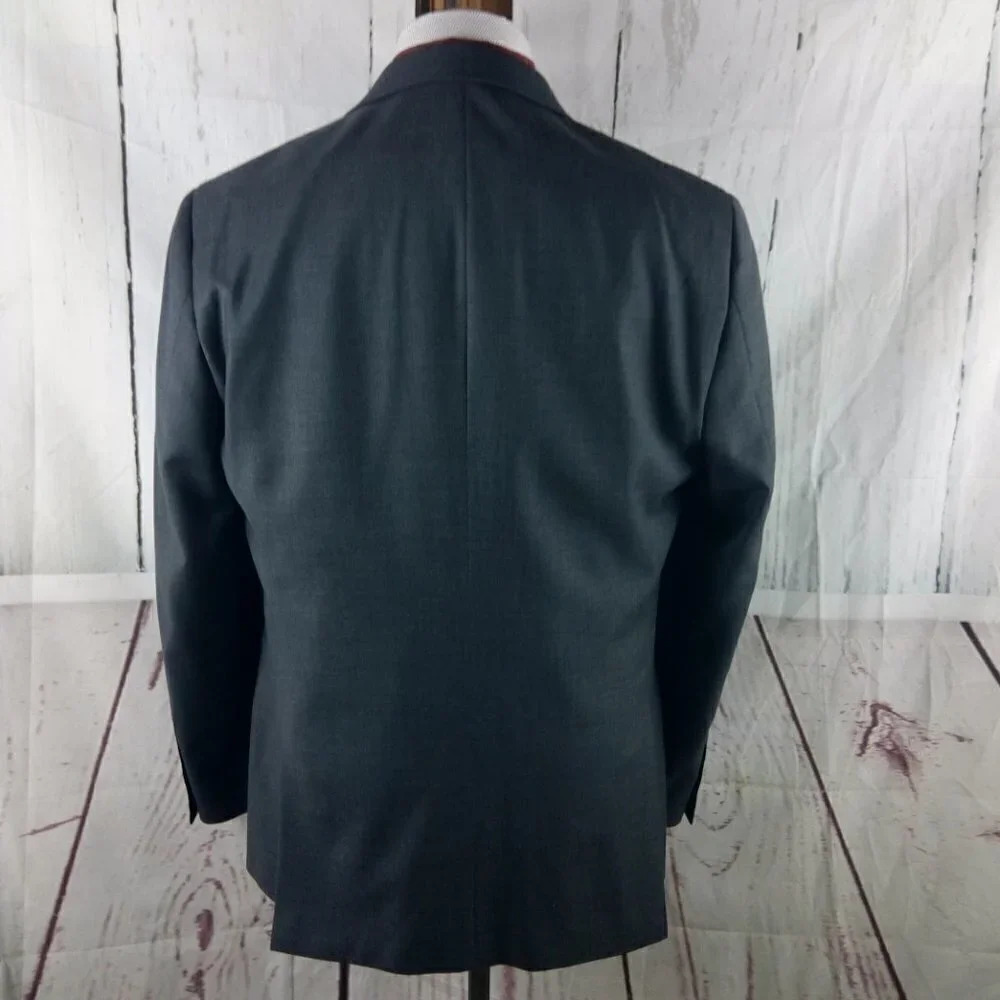 Mantoni Super Fine 44R Wool 2 Button Gray Suit Blazer Jacket